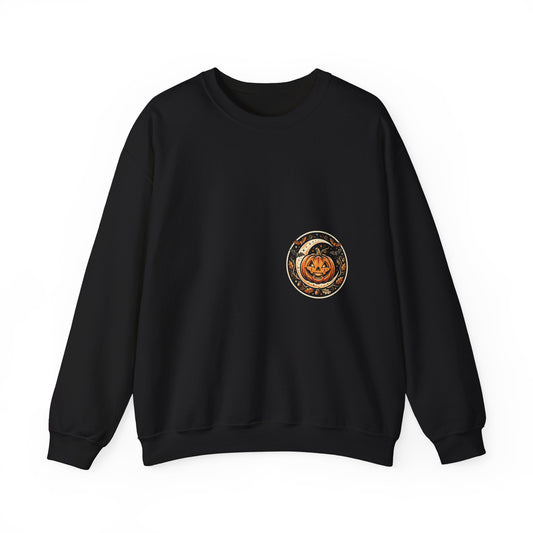 Halloween Pumpkin Crewneck Sweatshirt – Cute Jack-O'-Lantern Fall Graphic