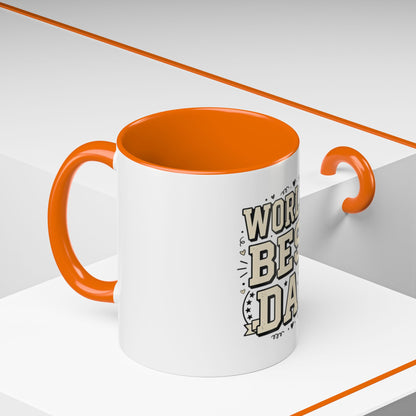 World's Best Dad Accent Coffee Mug — Father's Day Gift (11/15oz)
