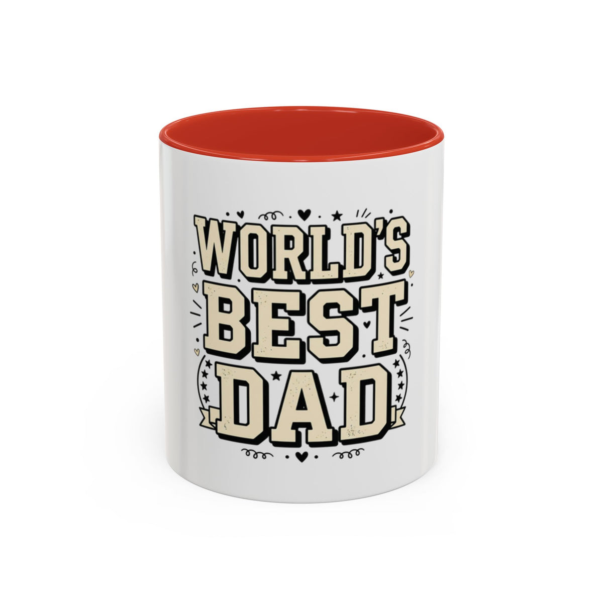 World's Best Dad Accent Coffee Mug — Father's Day Gift (11/15oz)