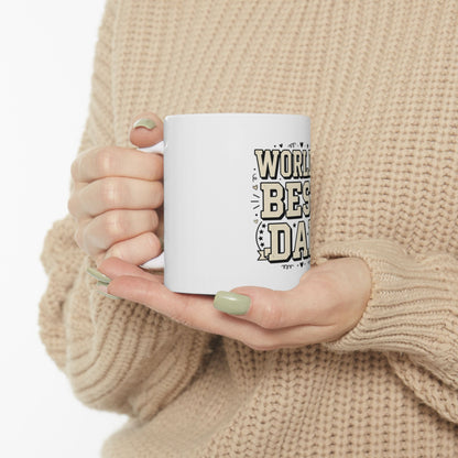 World's Best Dad Ceramic Mug – 11oz & 15oz Father's Day Coffee Cup