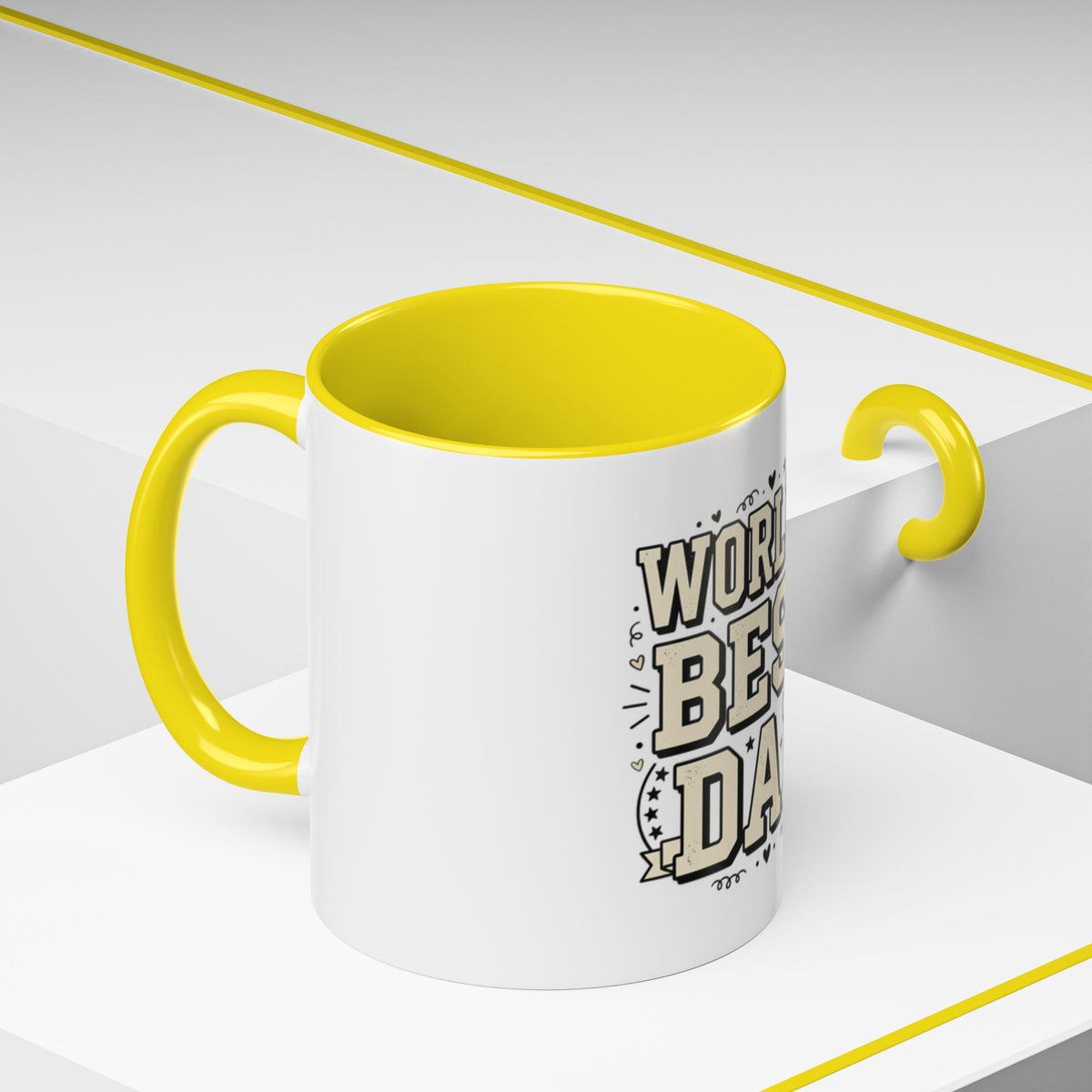 World's Best Dad Accent Coffee Mug — Father's Day Gift (11/15oz)