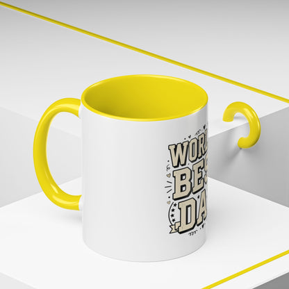 World's Best Dad Accent Coffee Mug — Father's Day Gift (11/15oz)