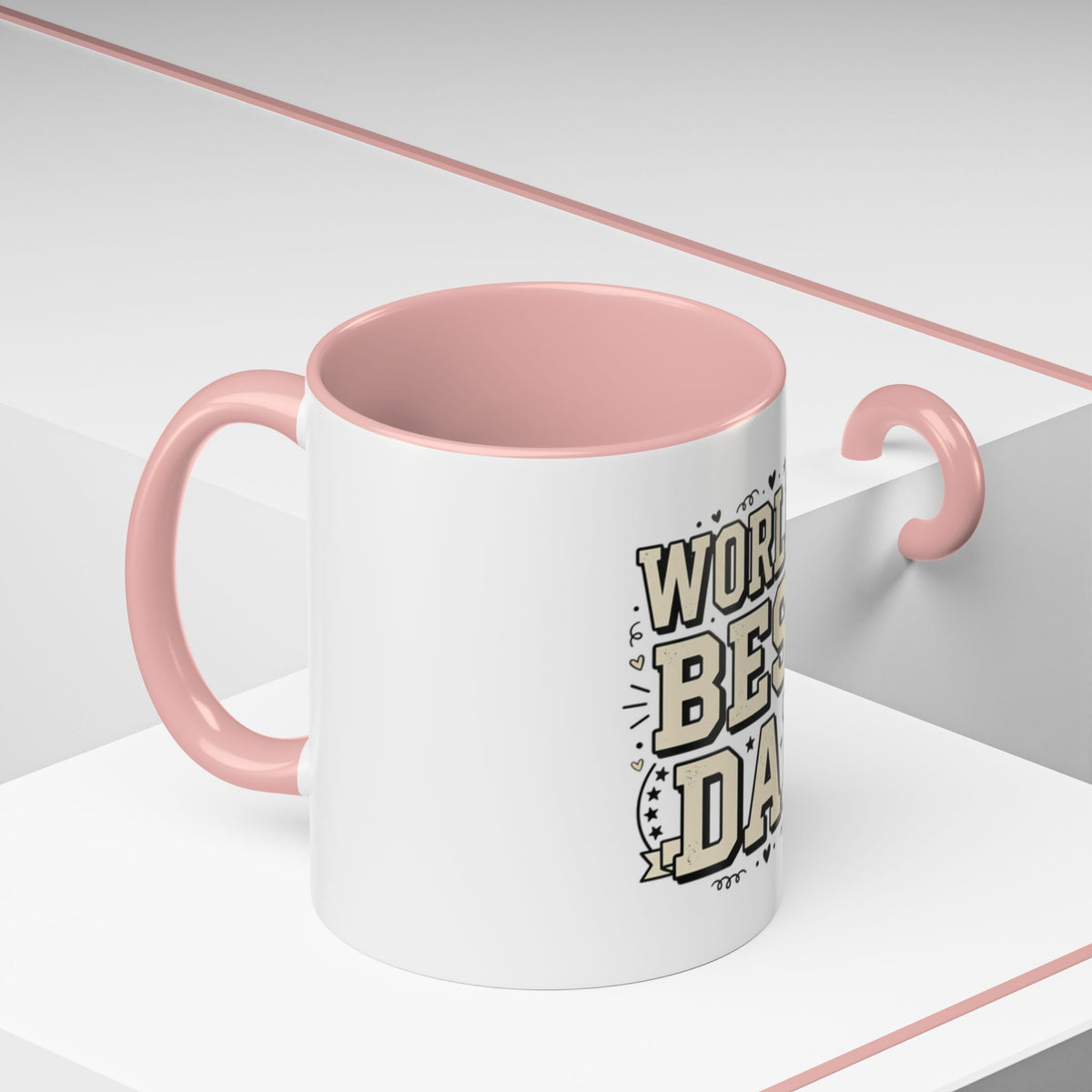 World's Best Dad Accent Coffee Mug — Father's Day Gift (11/15oz)