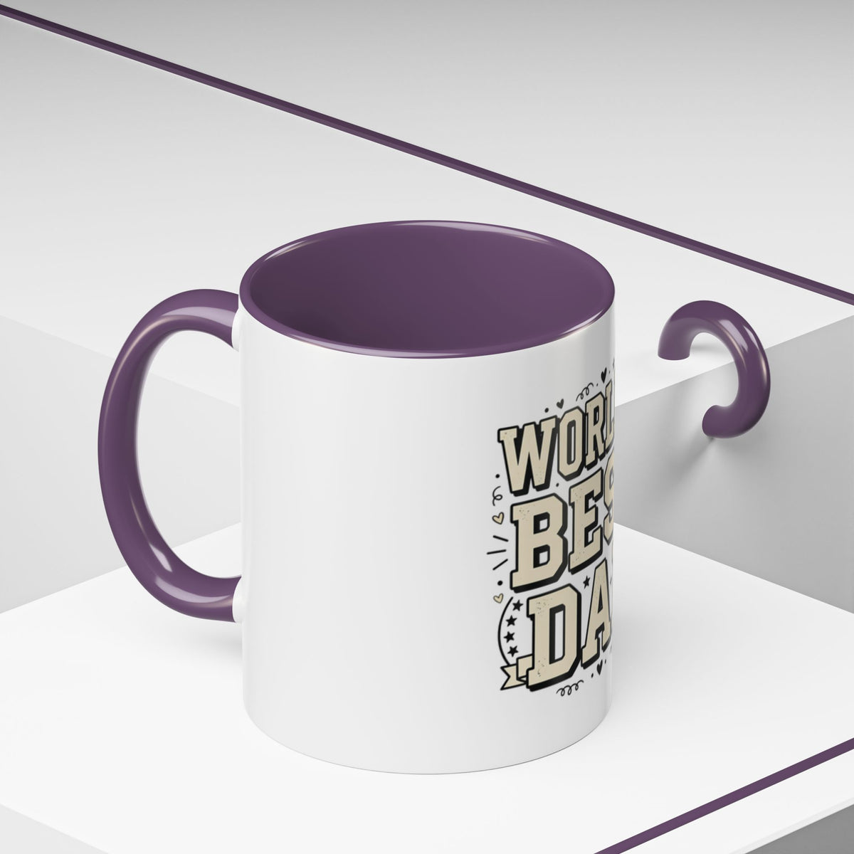 World's Best Dad Accent Coffee Mug — Father's Day Gift (11/15oz)