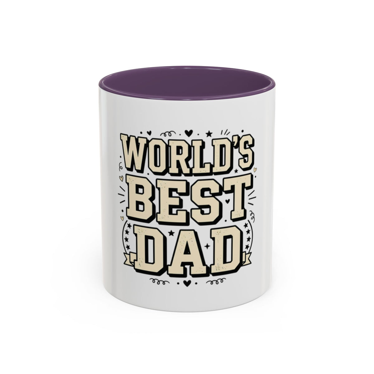 World's Best Dad Accent Coffee Mug — Father's Day Gift (11/15oz)