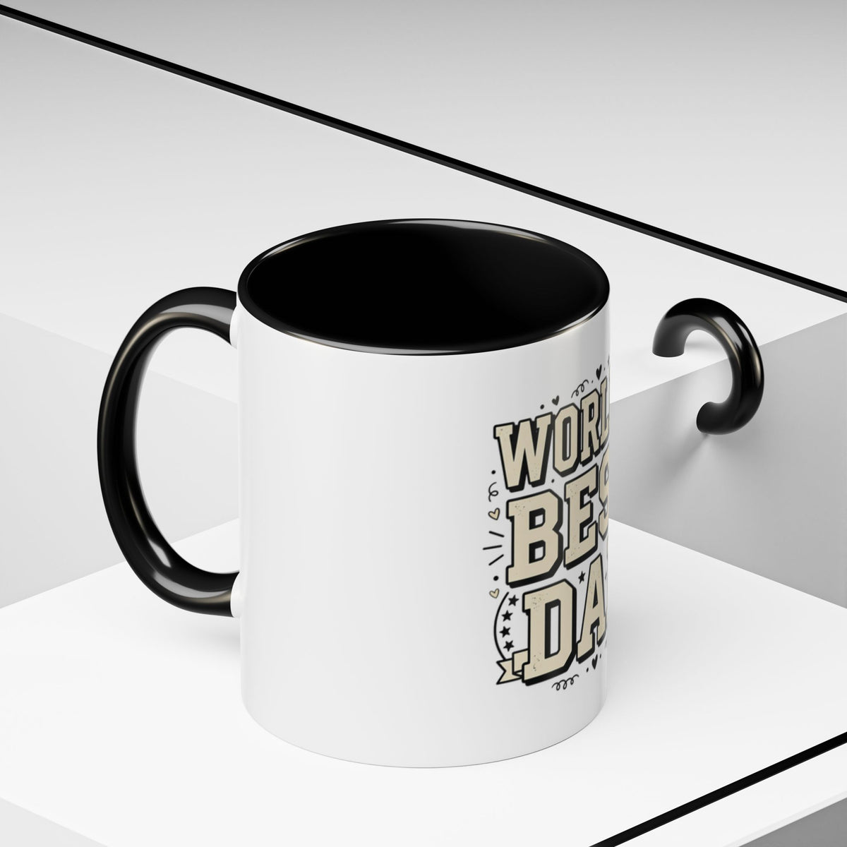 World's Best Dad Accent Coffee Mug — Father's Day Gift (11/15oz)