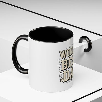World's Best Dad Accent Coffee Mug — Father's Day Gift (11/15oz)