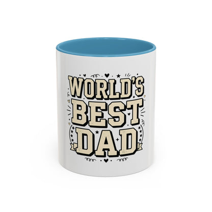 World's Best Dad Accent Coffee Mug — Father's Day Gift (11/15oz)