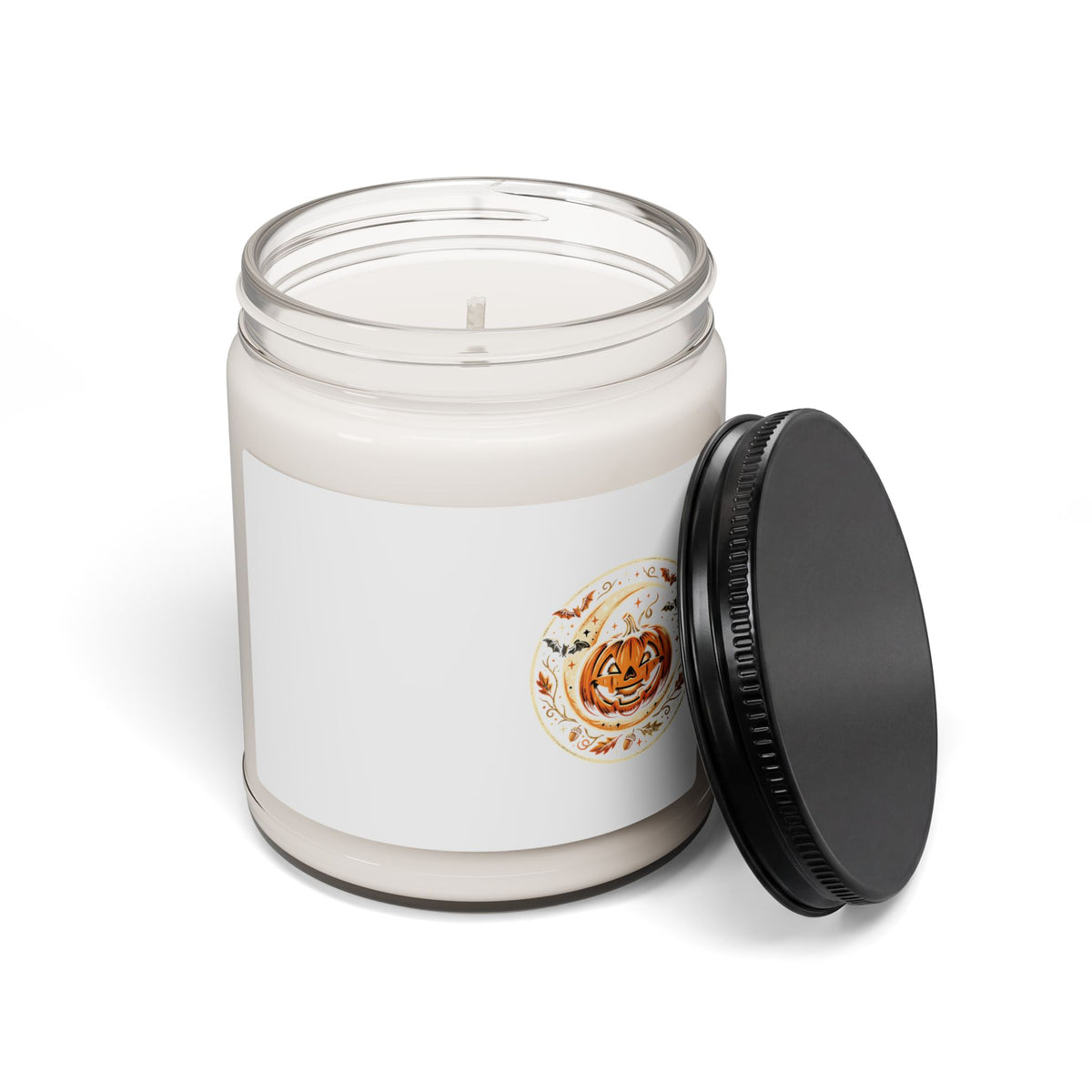 Pumpkin Spice Scented Soy Candle – 9oz Fall Pumpkin Jar Candle (Halloween Harvest)