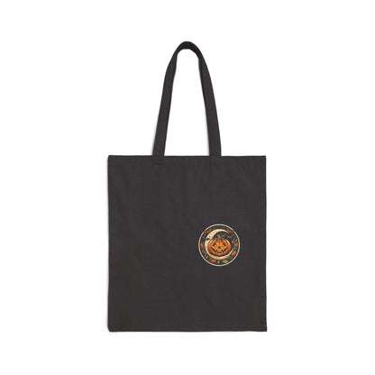 Fall Pumpkin Tote Bag — Cotton Canvas Harvest Grocery Tote