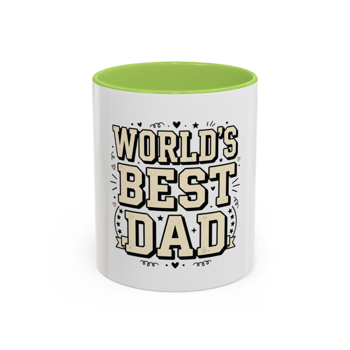 World's Best Dad Accent Coffee Mug — Father's Day Gift (11/15oz)