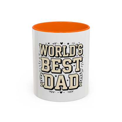 World's Best Dad Accent Coffee Mug — Father's Day Gift (11/15oz)