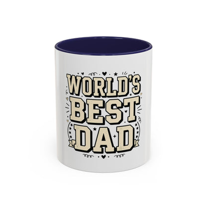 World's Best Dad Accent Coffee Mug — Father's Day Gift (11/15oz)