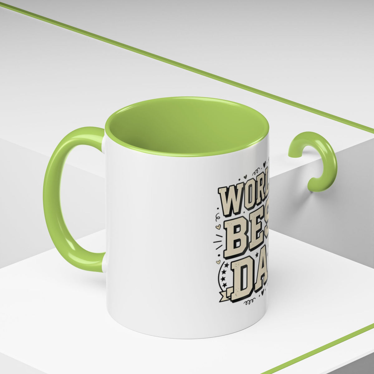 World's Best Dad Accent Coffee Mug — Father's Day Gift (11/15oz)