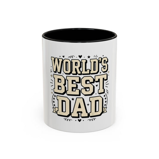 World's Best Dad Accent Coffee Mug — Father's Day Gift (11/15oz)