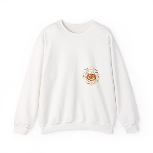 Halloween Pumpkin Crewneck Sweatshirt – Cute Jack-O'-Lantern Fall Graphic