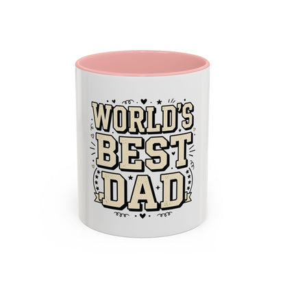 World's Best Dad Accent Coffee Mug — Father's Day Gift (11/15oz)