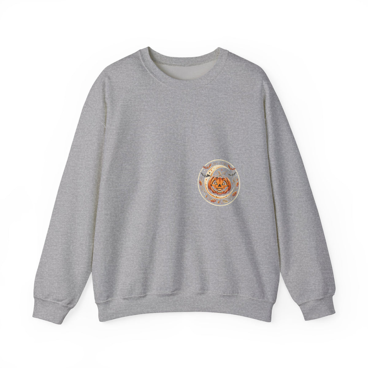 Halloween Pumpkin Crewneck Sweatshirt – Cute Jack-O'-Lantern Fall Graphic