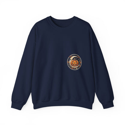 Halloween Pumpkin Crewneck Sweatshirt – Cute Jack-O'-Lantern Fall Graphic