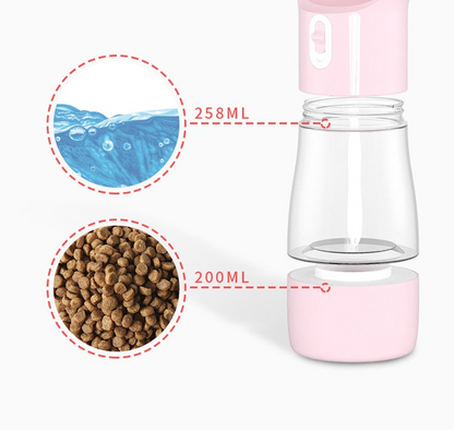 Portable Dog Water Bottle with Drinking Bowl