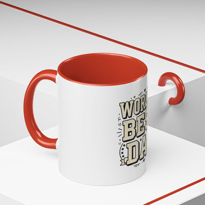 World's Best Dad Accent Coffee Mug — Father's Day Gift (11/15oz)