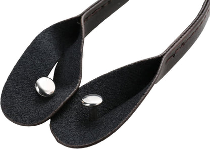 Men'S Brown Button End Suspenders - Y-Back Elastic Tuxedo Braces