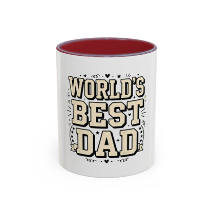 World's Best Dad Accent Coffee Mug — Father's Day Gift (11/15oz)