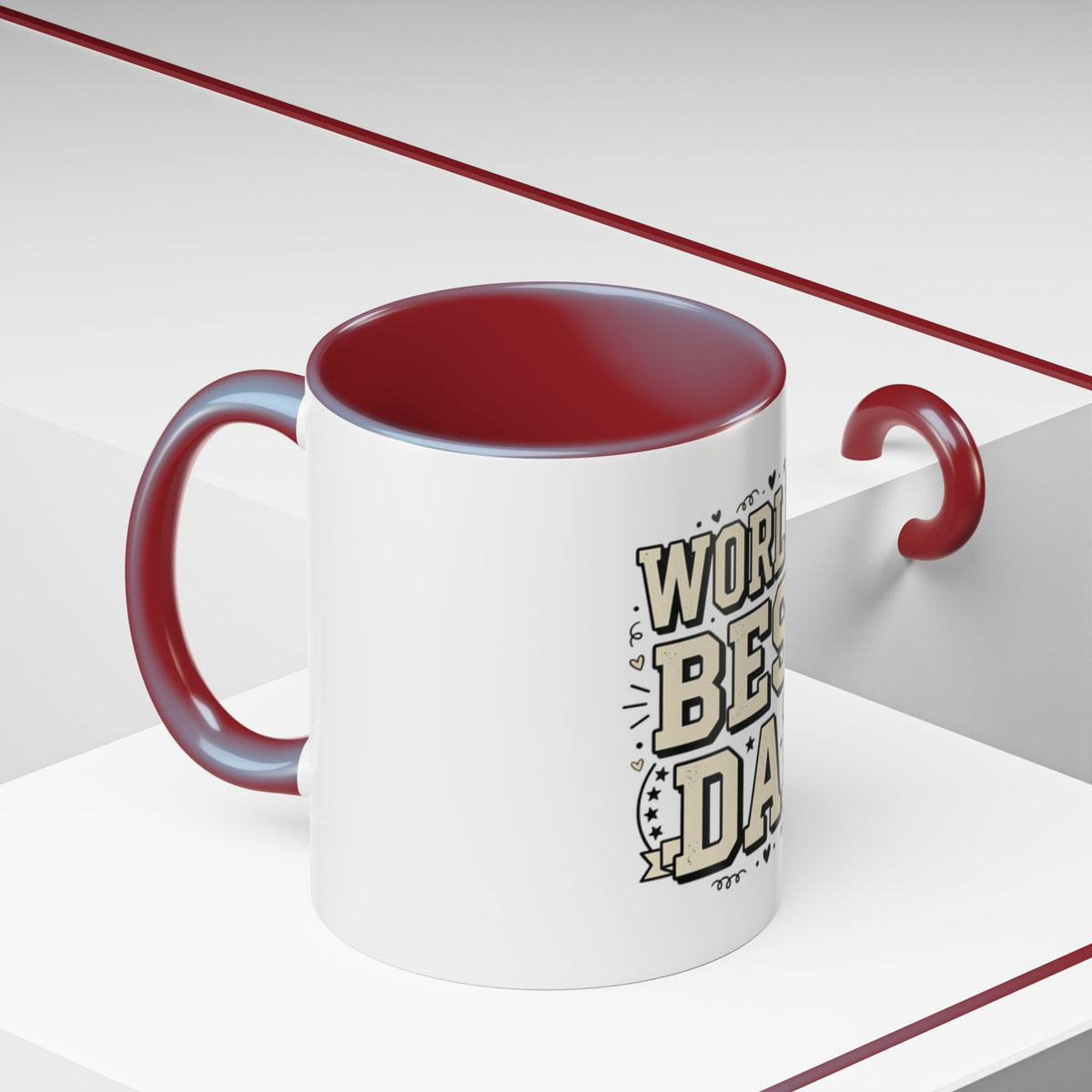 World's Best Dad Accent Coffee Mug — Father's Day Gift (11/15oz)