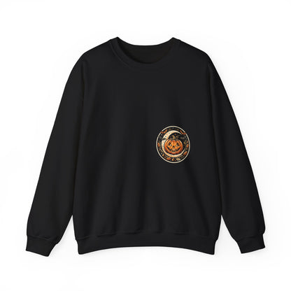 Halloween Pumpkin Crewneck Sweatshirt – Cute Jack-O'-Lantern Fall Graphic