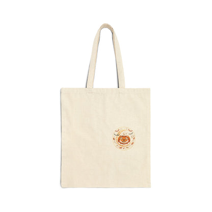 Fall Pumpkin Tote Bag — Cotton Canvas Harvest Grocery Tote