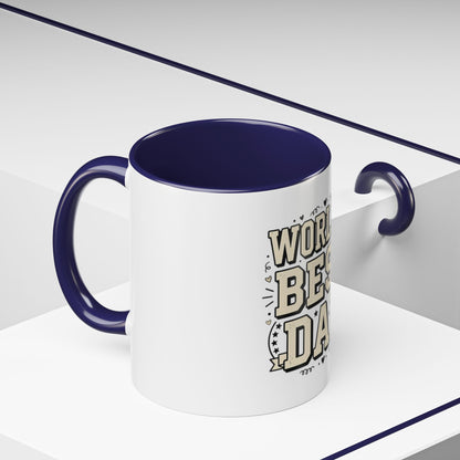 World's Best Dad Accent Coffee Mug — Father's Day Gift (11/15oz)