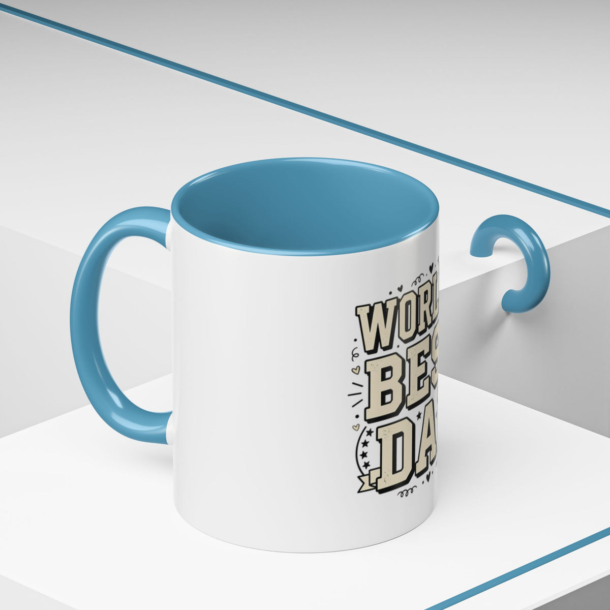 World's Best Dad Accent Coffee Mug — Father's Day Gift (11/15oz)